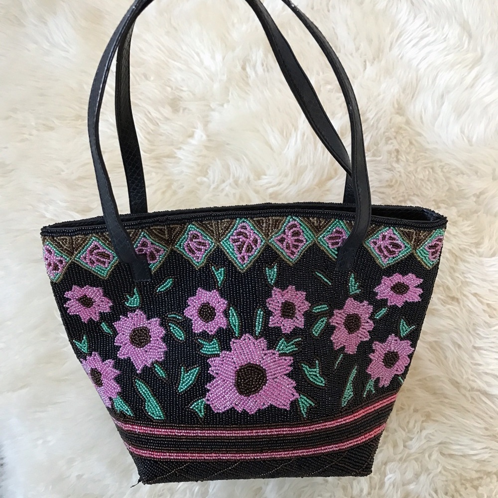🌹HP🌹Vintage Beaded Floral Shoulder Bag